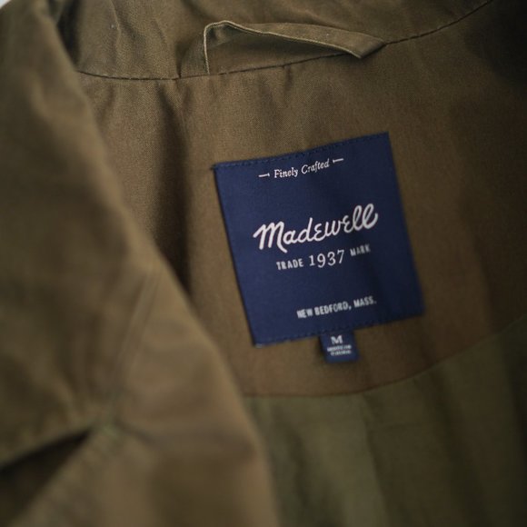 Madewell Outbound Jacket M Womens Desert Olive Green Pockets Button Front - Picture 5 of 5